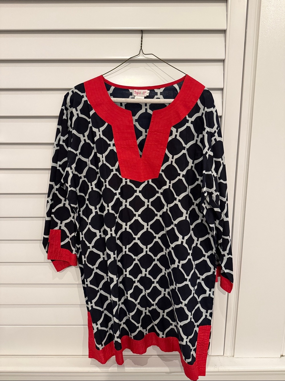 Red white and blue tunic